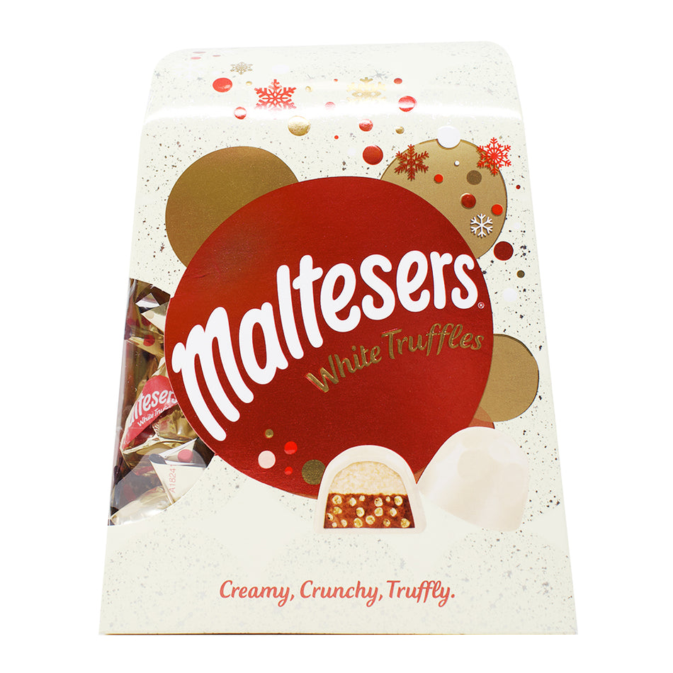 Maltesers White Truffles Gift Box (UK) - 200g - British Chocolate - White Chocolate - Gift Box - Stocking Stuffer - Christmas Candy - Truffle
