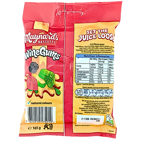Maynards Bassetts Wine Gums UK - 165g
