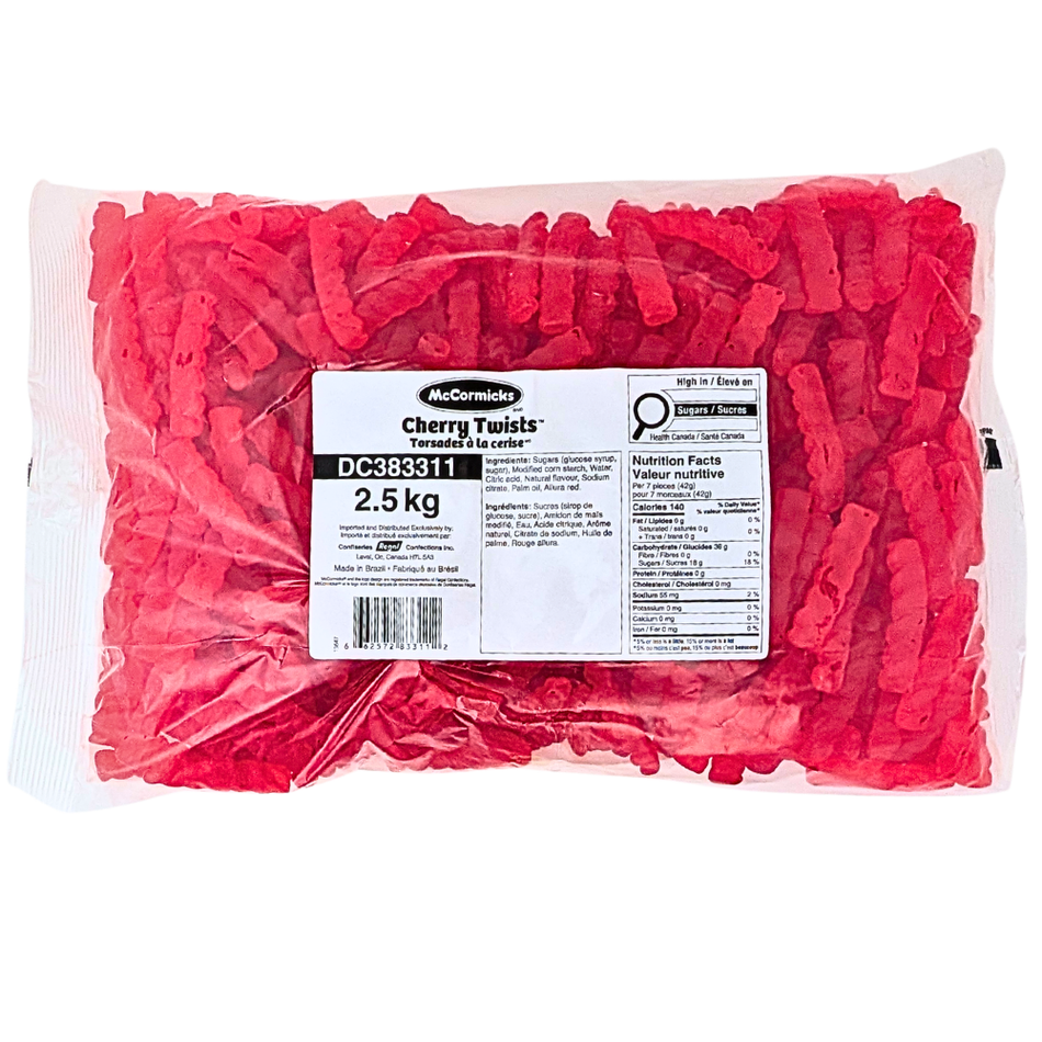 McCormicks Cherry Twists Candy - 2.5 kg