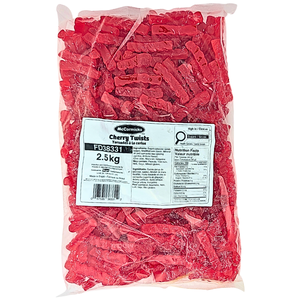 McCormicks Cherry Twists Candy - 2.5 kg