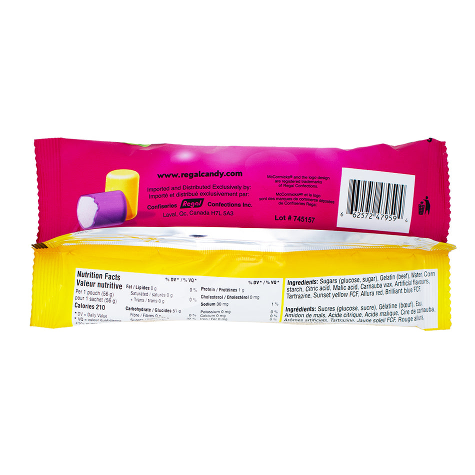 McCormicks Coated Marshmallows - 56g  Nutrition Facts Ingredients