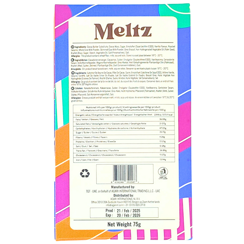 Meltz Dubai Chocolate Oreo Knafeh - 75g
