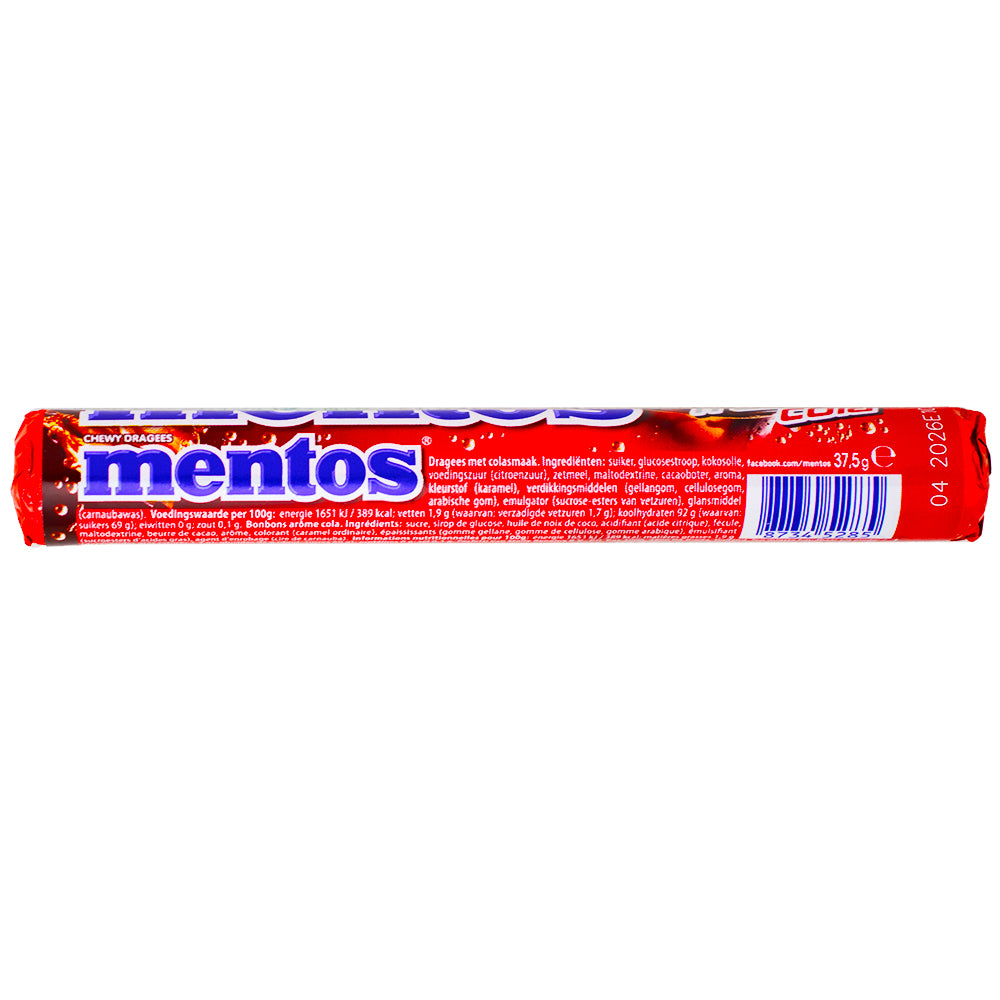 Mentos Fresh Cola  Nutrition Facts Ingredients