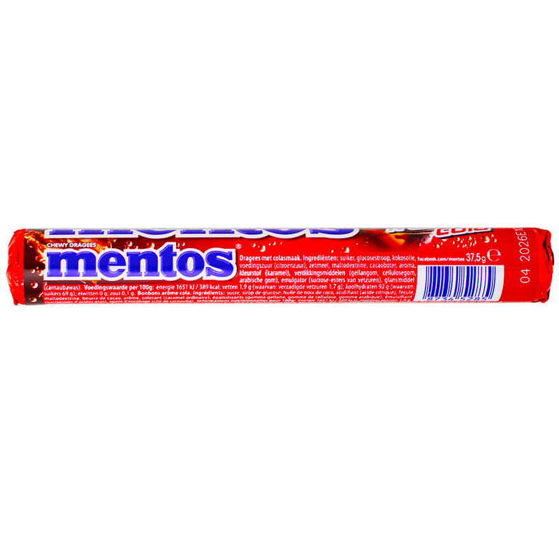 Mentos Fresh Cola  Nutrition Facts Ingredients