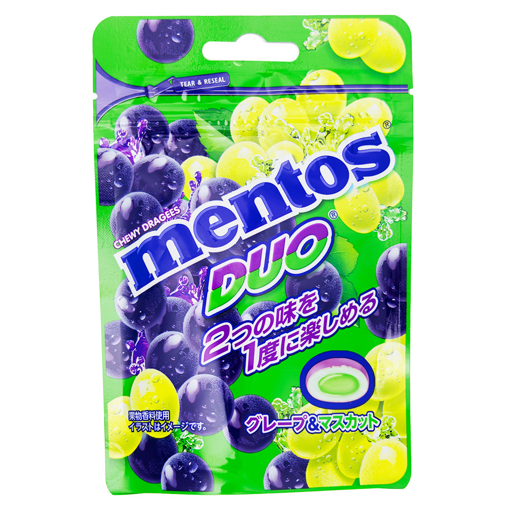 Mentos Duo Grape and Muscat Candy (Japan) - 45g - Mentos - Mentos Candy - Mentos Mint - Mentos Duo - Mentos Grape - Japanese Candy - Japan Candy