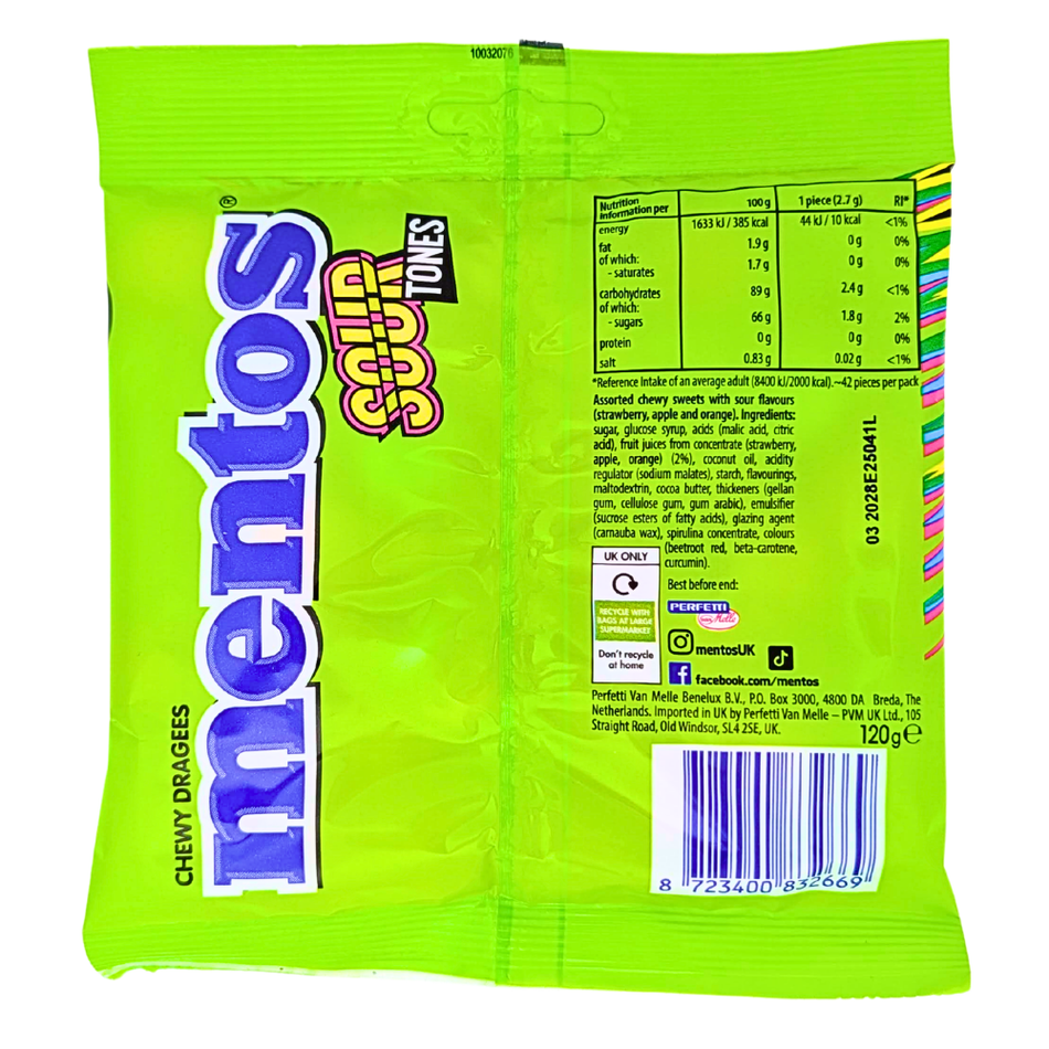 Mentos Sour Tones Bag (UK) - 135g