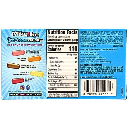 Mike and Ike Ice Cream Truck Mix Theatre Pack - 4.25oz