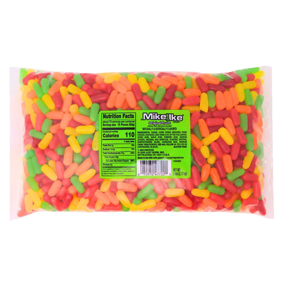 Mike and Ike Original Fruits Bulk Candy Nutrient facts Ingredients