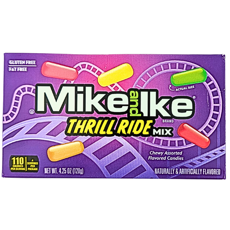 Mike and Ike Thrill Ride Mix Theatre Pack - 4.25oz