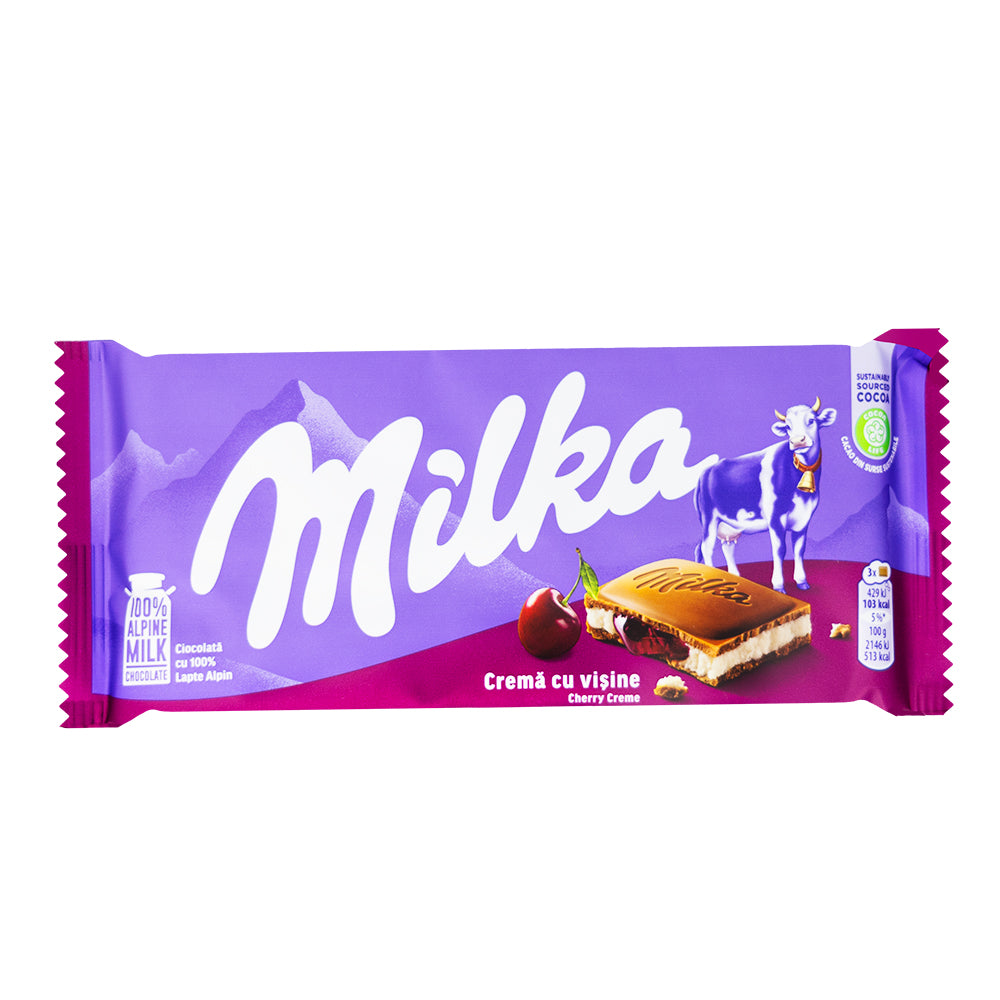 Milka Cherry Creme Chocolate Bar