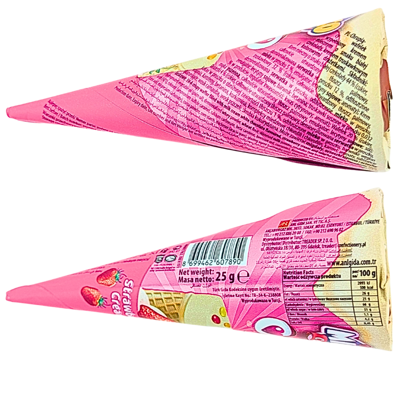 Minicco Cornet Strawberry Cream (Turkey) - 25g