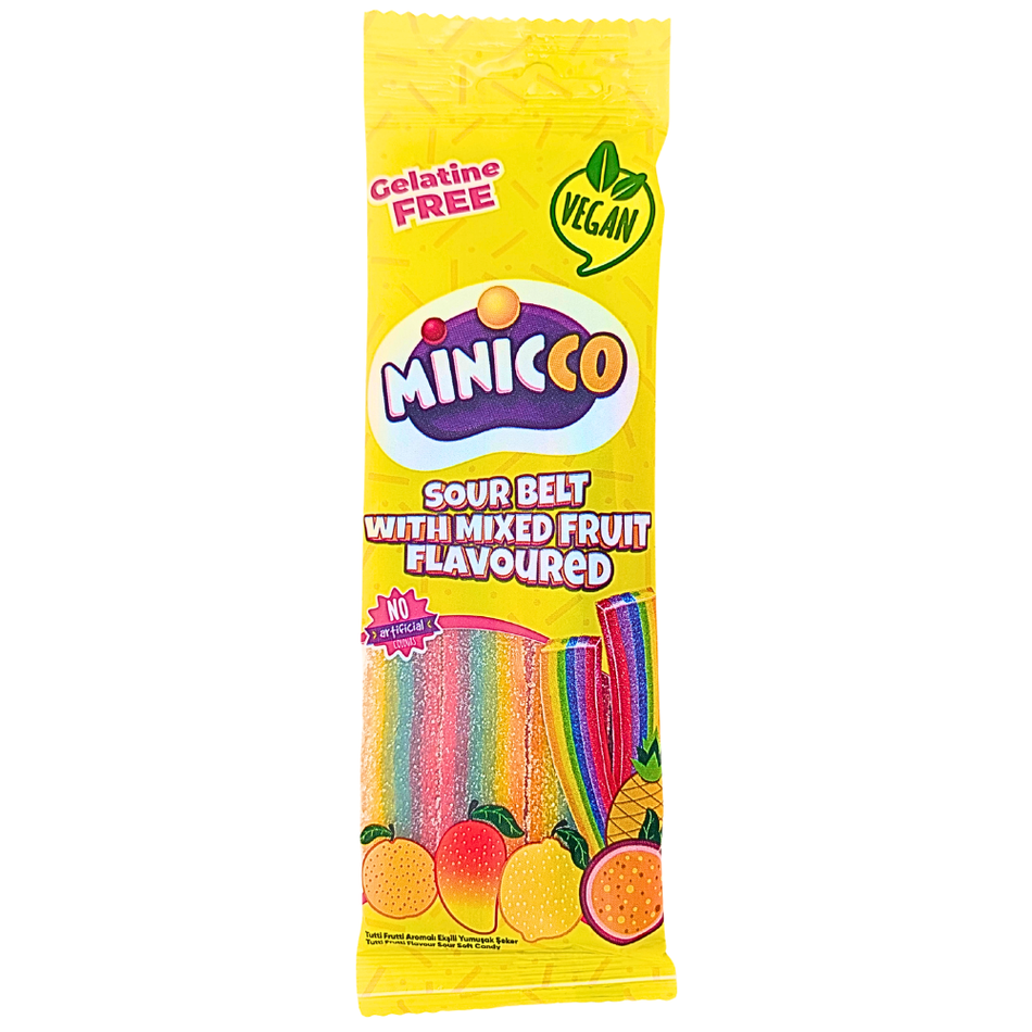 Minicco Sour Belt Mixed Fruit (Turkey) - 75g