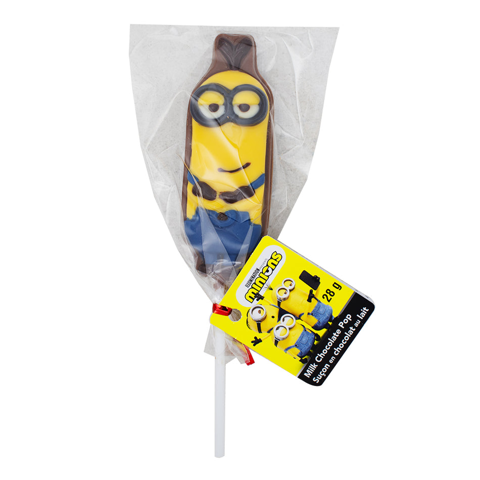 Minions Chocolate Pops - 28g - Christmas Minions - Chocolate pops - Holiday treats - Festive chocolate - Christmas candies - Minion-themed chocolates - Stocking stuffers - Holiday desserts - Christmas party favours - Festive sweets