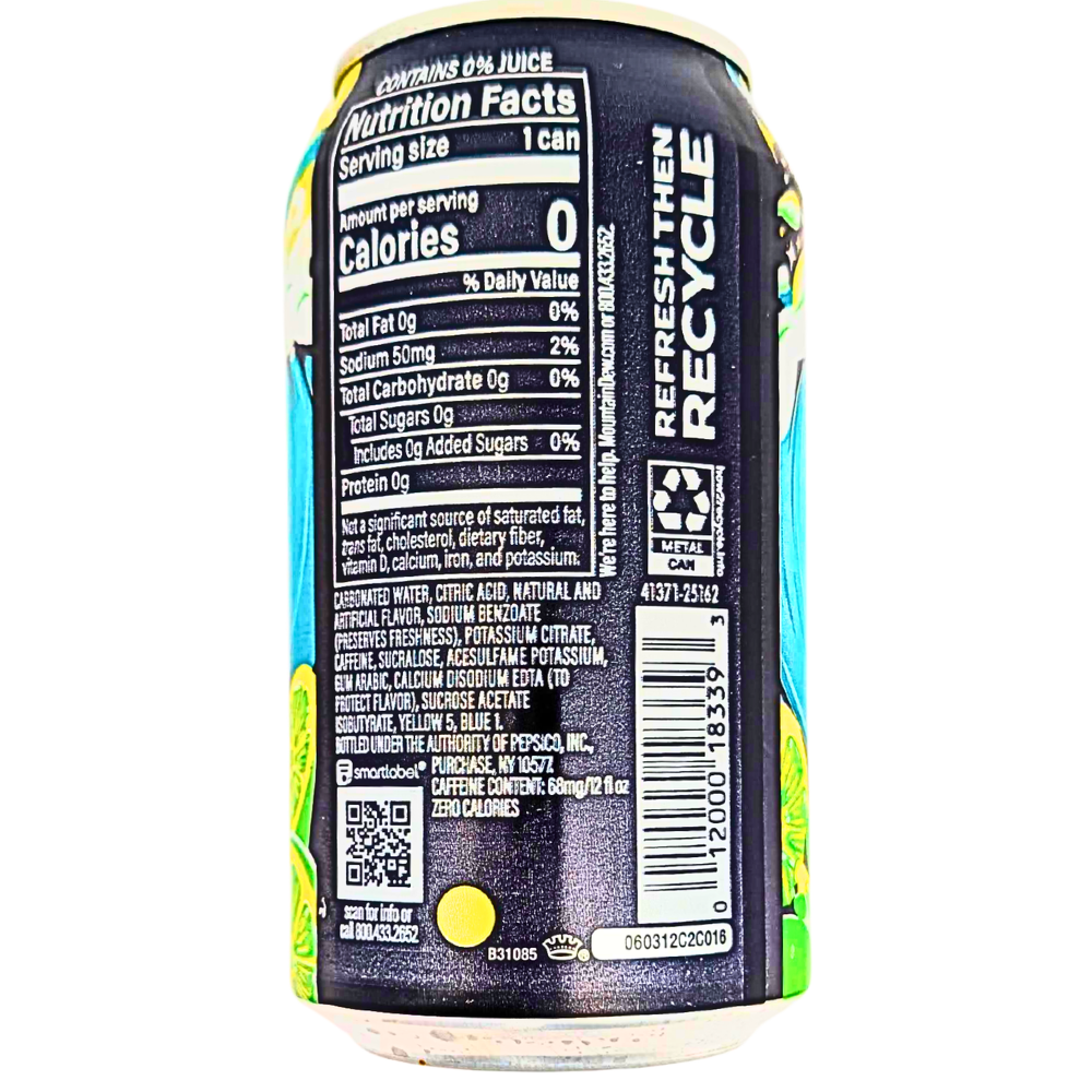 Mountain Dew Baja Blast Zero Sugar - 355mL