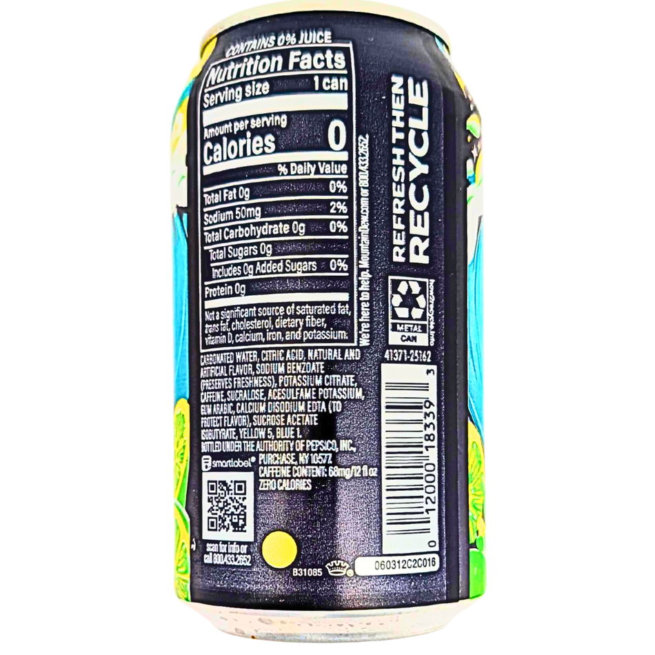 Mountain Dew Baja Blast Zero Sugar - 355mL