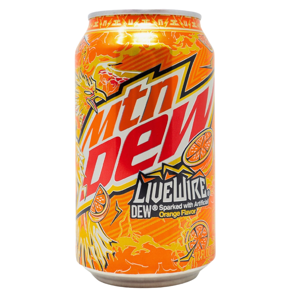 Mountain Dew Livewire ORange - 355mL - Soda Drink - Mountain Dew - Mountain Dew Livewire Orange - Mountain Dew Soda - Mountain Dew Livewire