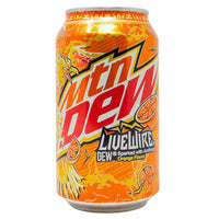 Mountain Dew Livewire ORange - 355mL - Soda Drink - Mountain Dew - Mountain Dew Livewire Orange - Mountain Dew Soda - Mountain Dew Livewire