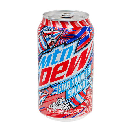 Mountain Dew Star Spangled Splash - 355mL - Mountain Dew Star Spangled Splash - Mountain Dew - Mountain Dew Soda - Mountain Dew Drink