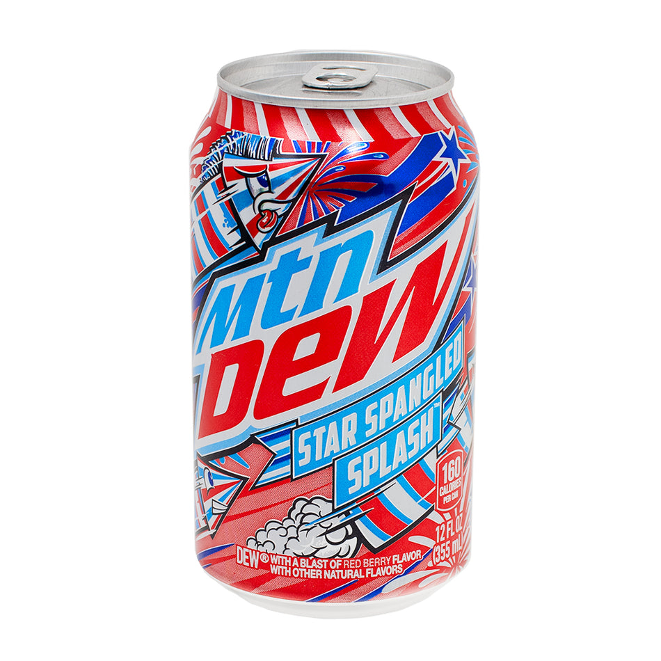 Mountain Dew Star Spangled Splash - 355mL - Mountain Dew Star Spangled Splash - Mountain Dew - Mountain Dew Soda - Mountain Dew Drink