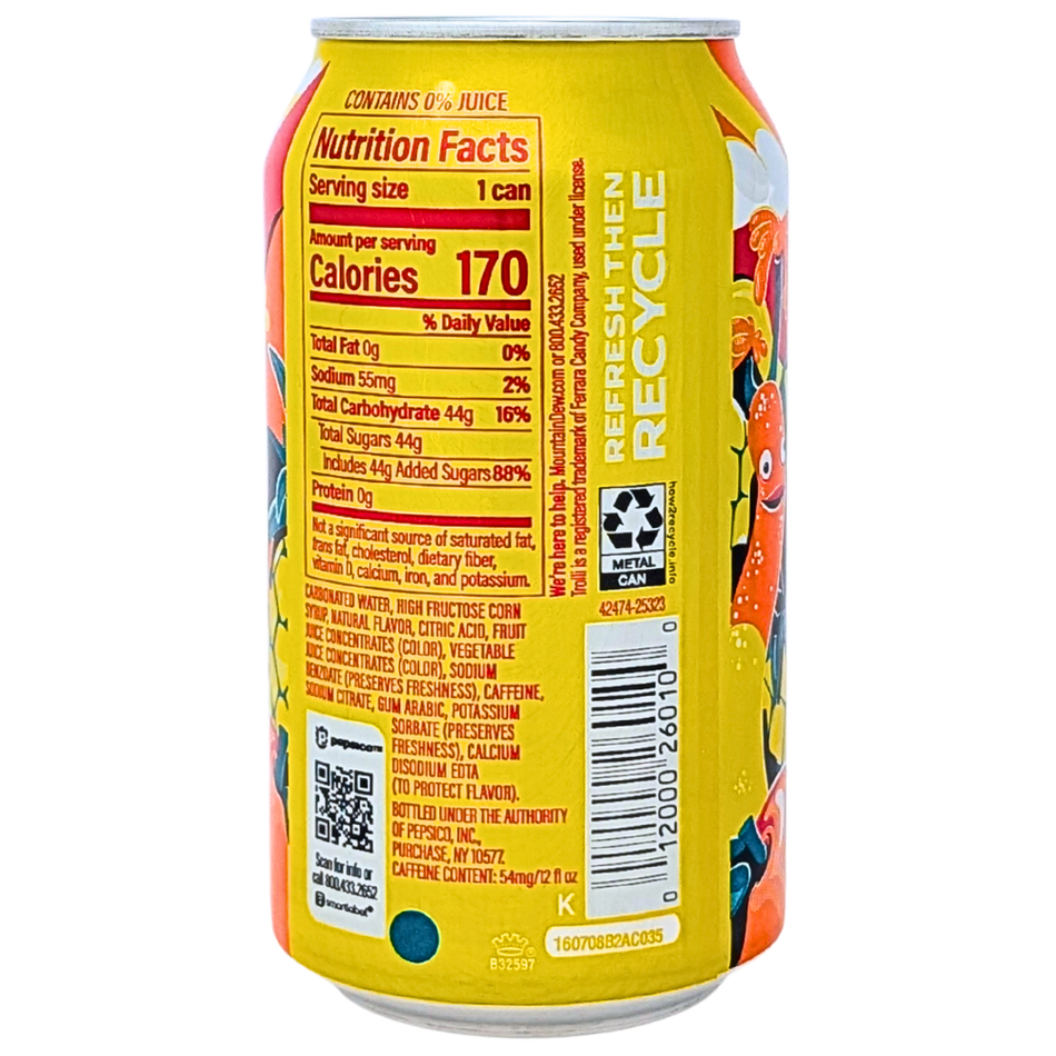 Mountain Dew Trolli Mango Pineapple Punch - 355mL