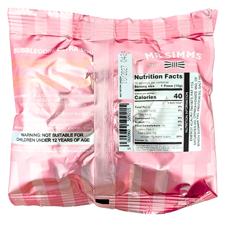 Mr Simms Bubble Gore Ultra Sour (UK) -100g