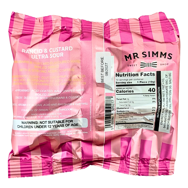 Mr Simms Rancid Custard Ultra Sour (UK) - 100g