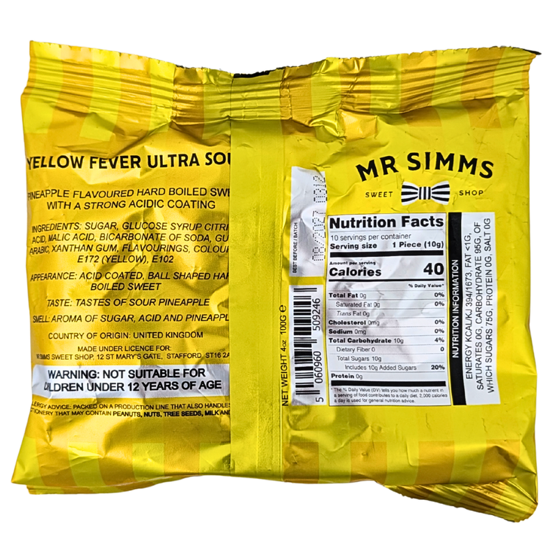 Mr Simms Yellow Fever Ultra Sour (UK) - 100g