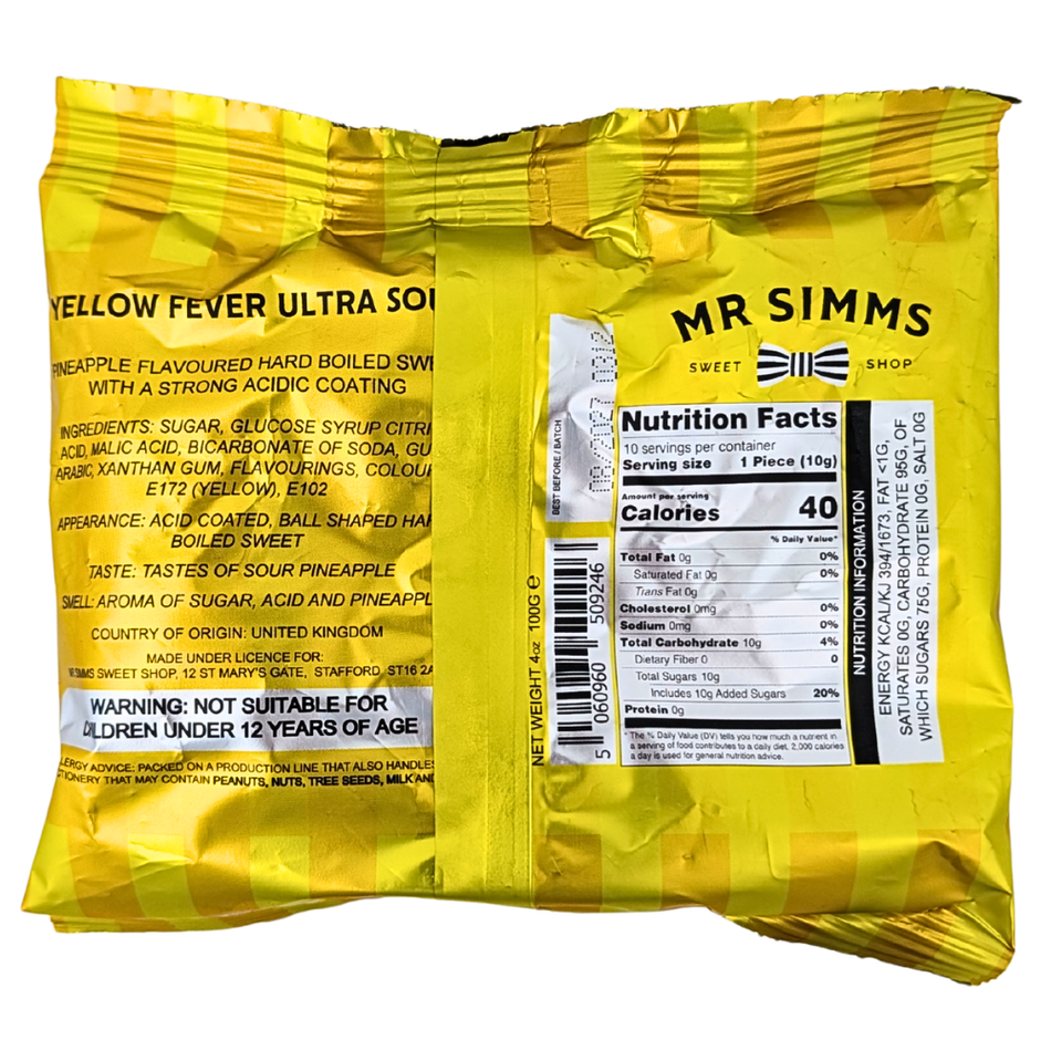 Mr Simms Yellow Fever Ultra Sour (UK) - 100g