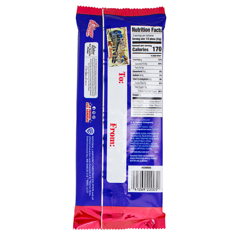 National Lampoon Christmas Vacation Bar - 3.5oz Nutrition Facts Ingredients - National Lampoon's Christmas Vacation Bar - Classic film-inspired chocolate - Holiday cheer - Festive packaging - Iconic movie scenes - Chocolate treat - Cinematic homage - Movie-inspired candy - Holiday nostalgia - Delicious chocolate flavour