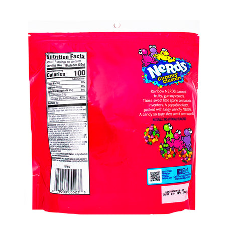 Nerds Gummy Clusters Rainbow Family Size - 18.5oz   Nutrition Facts Ingredients - Nerds - Nerds Candy - Nerds Gummy Clusters - Rainbow Candy - Nerds Gummy Clusters Rainbow