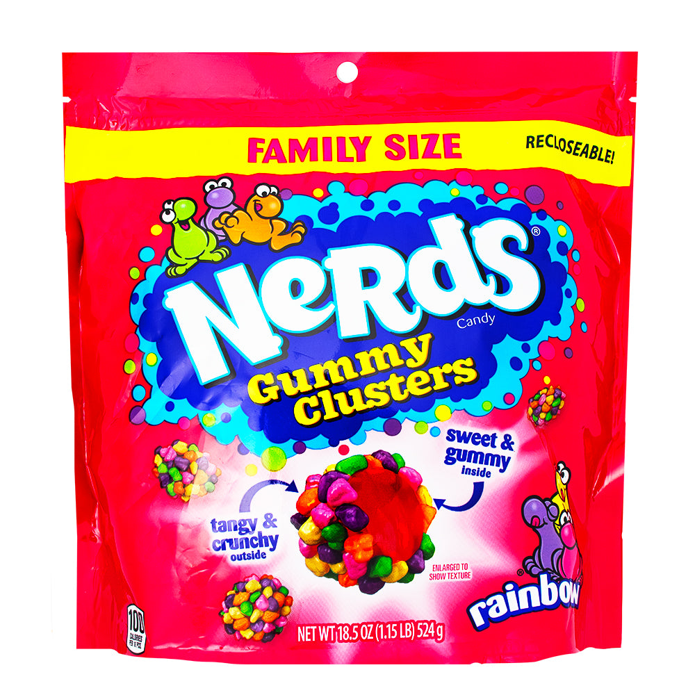 Nerds Gummy Clusters Rainbow Family Size - 18.5oz - Nerds - Nerds Candy - Nerds Gummy Clusters - Rainbow Candy - Nerds Gummy Clusters Rainbow