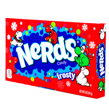 Christmas Nerds Candy Frosty Theater Box - 5oz - Nerds Candy Frosty Theater Box - Winter Wonderland Sweets - Holiday Candy Mix - Festive Movie Night Snacks - Christmas Candy Treats - Snowman-Approved Candy - Sweet and Tangy Nerds - Unique Winter Candy - Nerds Candies - Nerds Candy