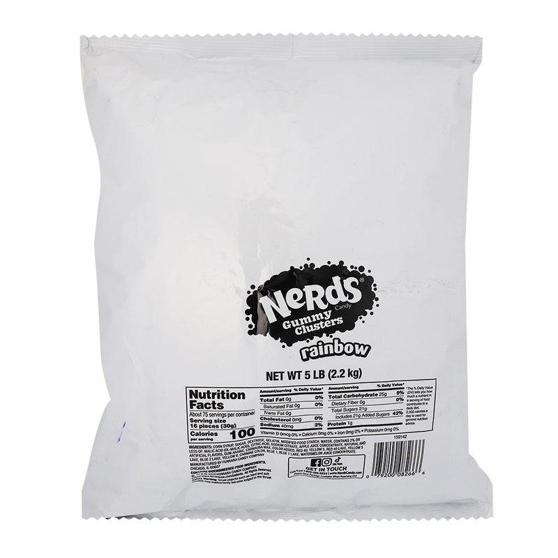 Nerds Rainbow Gummy Cluster- 5lb - Nerds - Nerds Candy - Nerds Gummy Cluster - Nerds Rainbow - Nerds Rainbow Gummy Cluster - Gummy Cluster