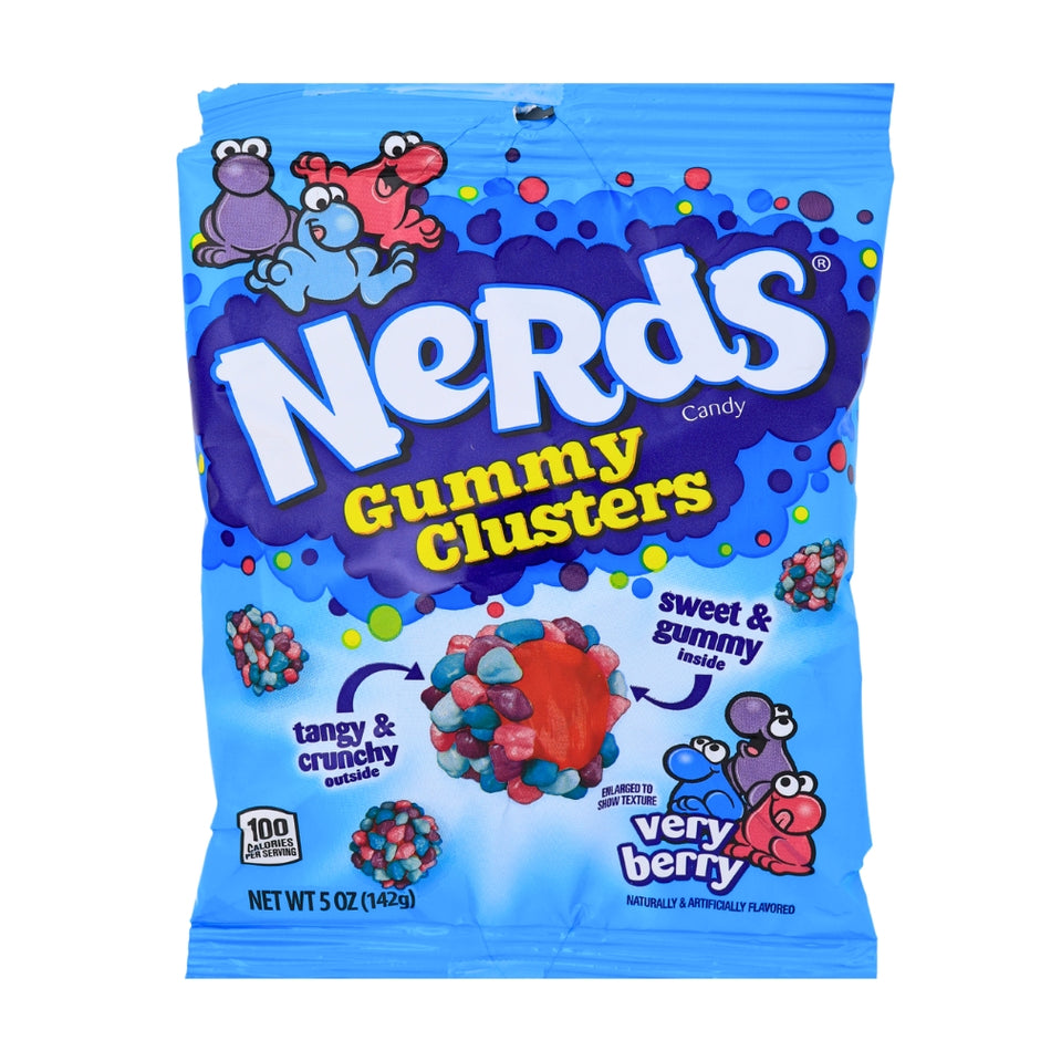 Nerds Fummy Clusters Very Berry - 5oz. - Nerds Candy - Gummy Candy - Wonka