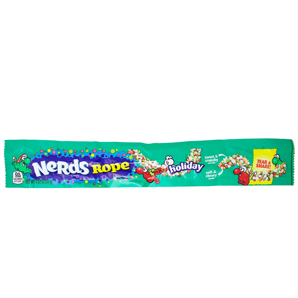 Nerds Rope Christmas Candy - .92oz - Nerds Candy - Nerds Ropes - Holiday Candy - Wonka Candy - Chewy Candy