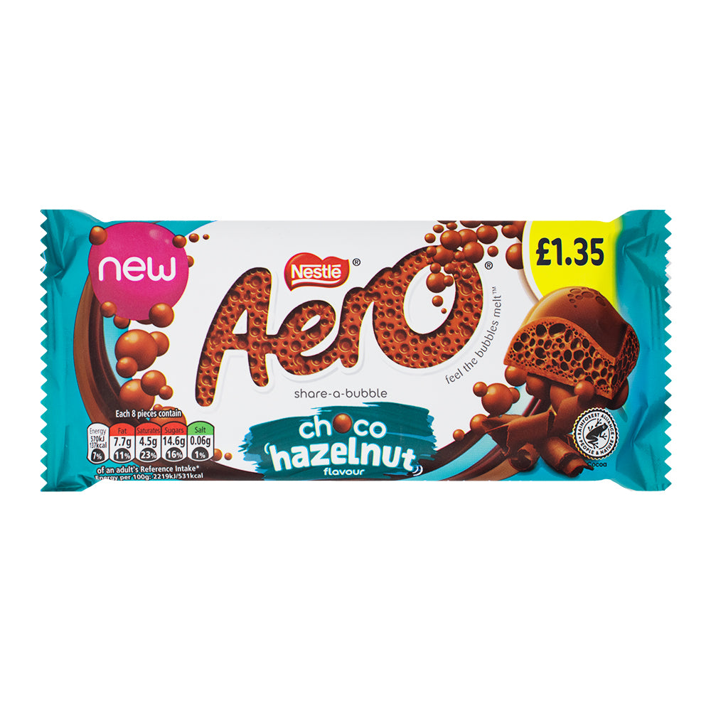 Aero Chocolate Hazelnut Sharing Bar (UK) - 90g