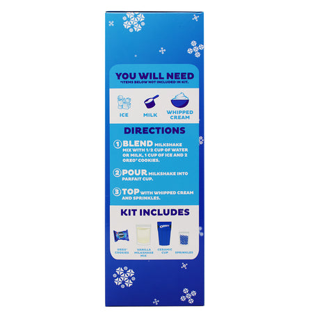 Oreo Milkshake Gift Set - 3.46oz directions - Oreo Milkshake - Holiday Gift Set - Christmas Cookies and Milk - Festive Milkshake Kit - Oreo Twist on Tradition - Christmas Candy - Christmas Treats