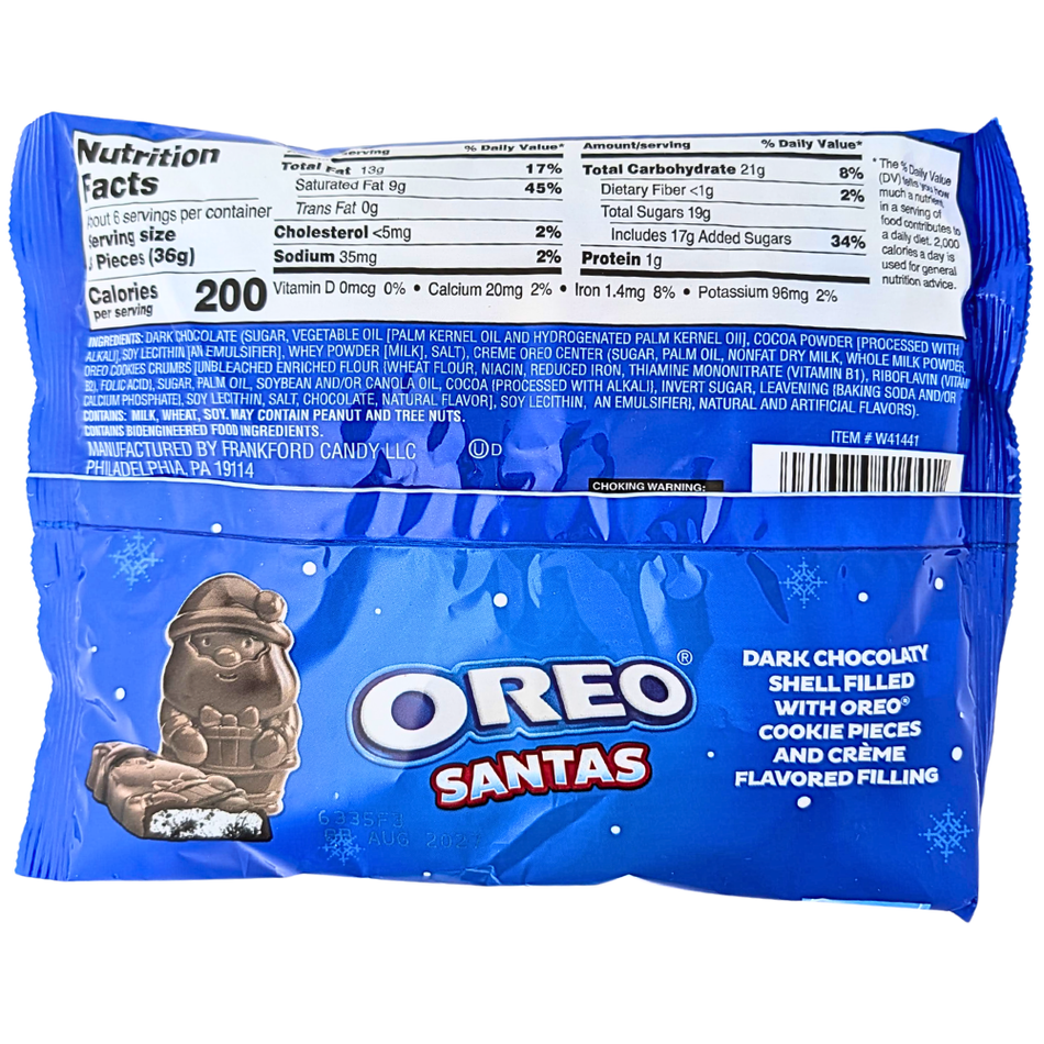 Oreo Santas Creme Filled Chocolate - 7oz