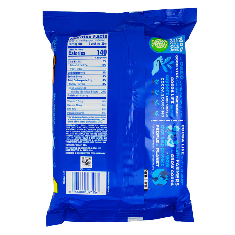 Oreo Toffee Crunch Family Size - 482g Nutrition Facts Ingredients
