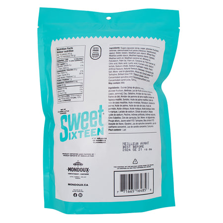 Sweet Sixteen Original - 400g Nutrition Facts Ingredients, sweet sixteen, sweet sixteen candy, canadian candy, canadian sweets, canadian treats