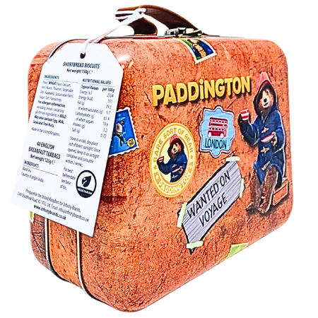 Paddington Suitcase with Shortbread Biscuits & English Breakfast Teabags (UK) - 300g