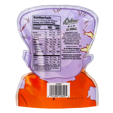 Palmer Party Pals Monsters Chocolate - 3oz  Nutrition Facts Ingredients - Chocolate - Chocolate Balls - Palmer Party Pals - Milk Chocolate - Halloween Candy - Halloween Chocolate