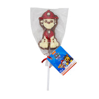 Paw Patrol Chocolate Pops - 28g - Christmas chocolate pops - Paw Patrol chocolate treats - Holiday chocolate lollipops - Festive chocolate candies - Chocolate stocking stuffers - Christmas party favours - Holiday-themed sweets - Milk chocolate characters - Paw Patrol fans - Seasonal chocolate delights