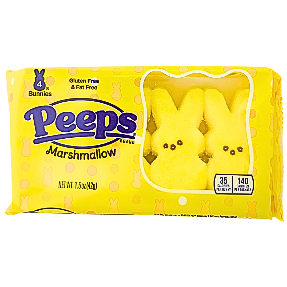Peeps Marshmallow Bunnies Yellow 4ct - 1.5oz | Candy Funhouse – Candy ...