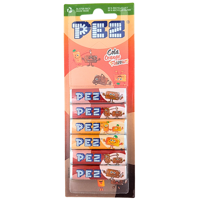 PEZ Cola & Orange Refills (UK) - 51g