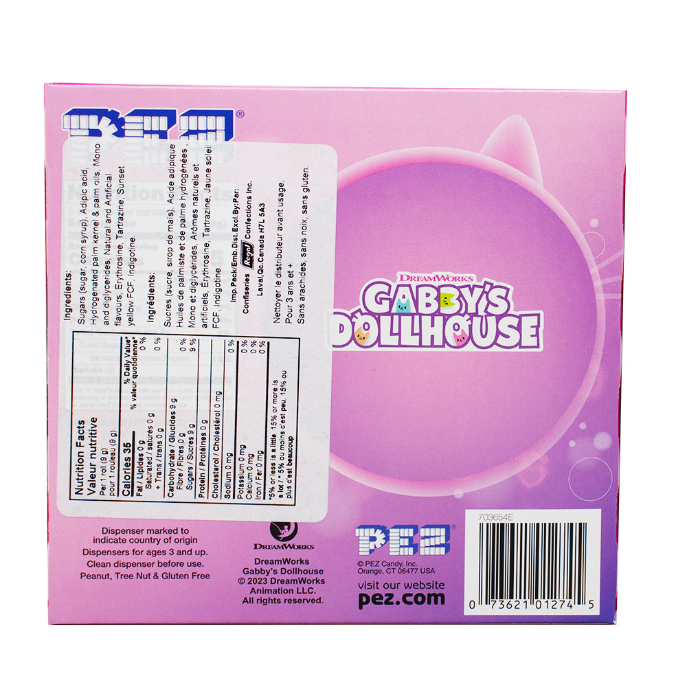 Pez Gabby's Dollhouse Twin Pack - Nutrition Facts Ingredients