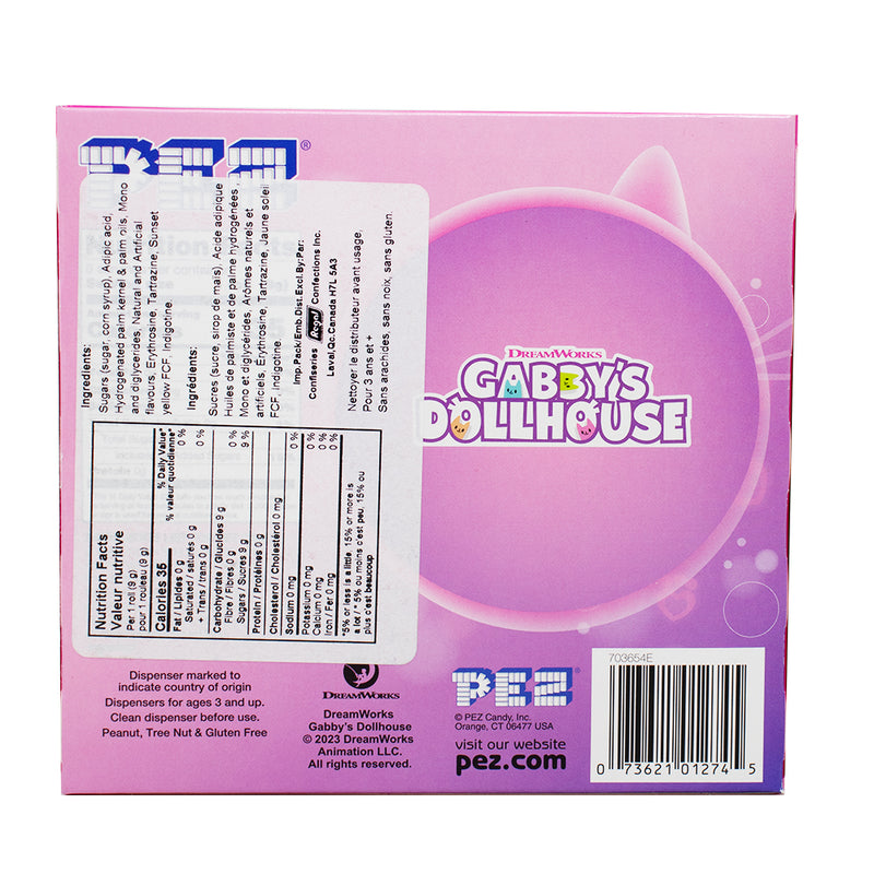 Pez Gabby's Dollhouse Twin Pack - Nutrition Facts Ingredients - Gabbys Dollhouse - Gabby’s Dollhouse - Pez - Pez Candy - Pez Gabby’s Dollhouse Twin Pack