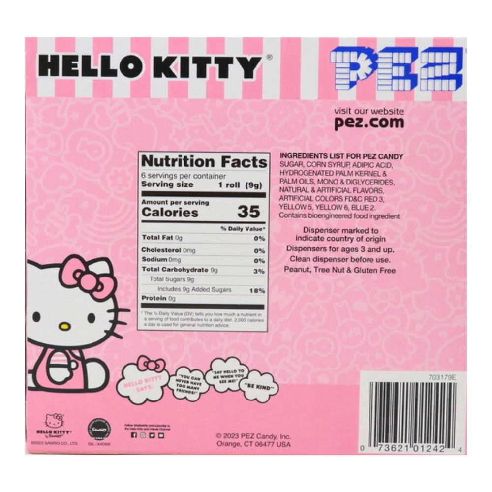 Pez Twin Pack Hello Kitty Ingredients