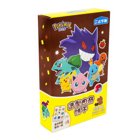 Pokemon Shaped Chocolate Cookies w/Stickers (China) - 45g - Pokemon - Pokemon Candy - Pokemon Snack - Pokemon Snacks - Pokemon Cookies - Pokemon Stickers - Pokemon Sticker