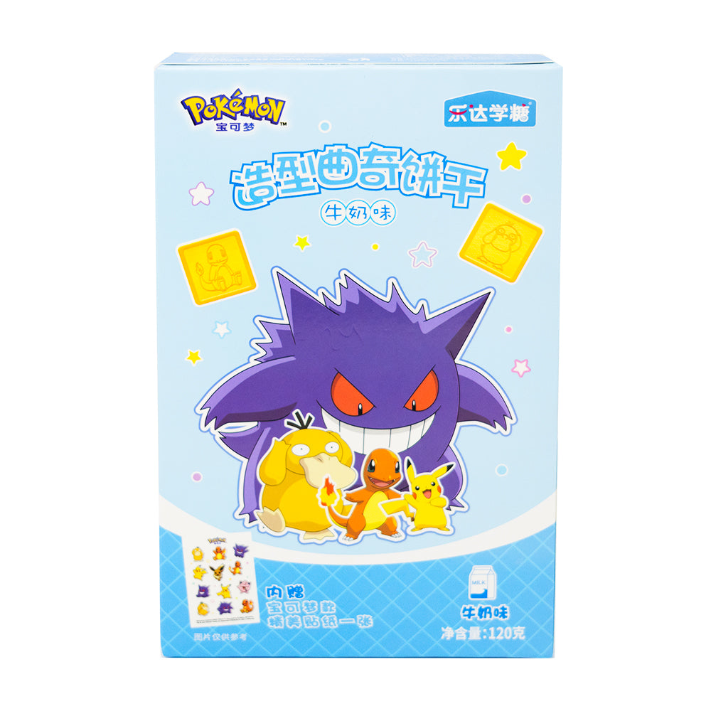 Pokemon Milk Flavoured Cookies w/Stickers (China) - 120g - Pokemon - Pokemon Candy - Pokemon Snack - Pokemon Snacks - Pokemon Cookies - Pokemon Stickers - Pokemon Sticker